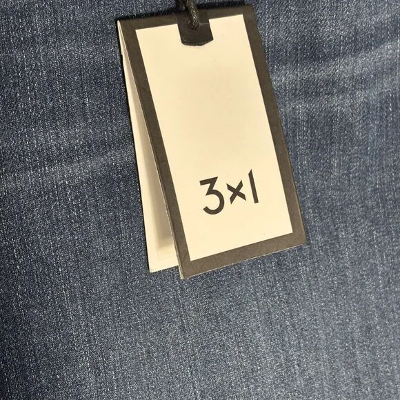 3x1 Midway Skinny Crop Jeans Womens Size 32 Dark Indigo Distressed Hem Denim - Picture 3 of 12